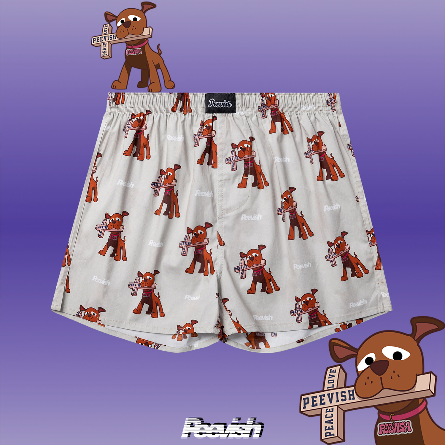 霹危斯PEEVISH纯棉阿罗裤宽松内裤男裤头女居家短睡裤孖烟通裤衩,女士内衣/男士内衣/家居服,男阿罗裤,淘宝优惠券,粉丝福利购,淘宝优惠卷