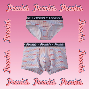 男生三角内裤 卡通平角内裤 女 一男一女纯棉抗菌男士 霹危斯情侣内裤