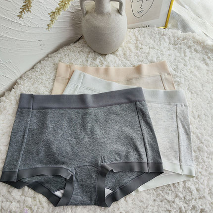 韩系小平角裤~全棉女中腰内裤柔软无痕零束缚7A抑菌底裆透气舒适