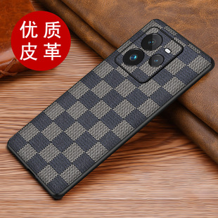 适用于realme真我gt7阿斯顿马丁F1限量版手机壳欧美潮牌素皮软壳保护gt7pro防摔全包定制商务格子纹