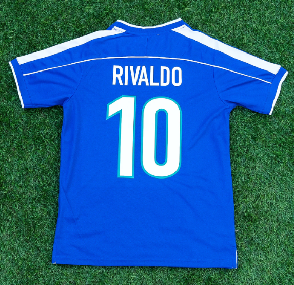 1998 Retro Rivaldo Ronaldo Vintage Soccer Jersey