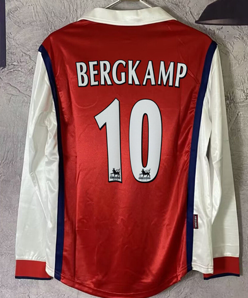 1998 Retro Long HENRY BERGKAMP Classic Soccer Jersey
