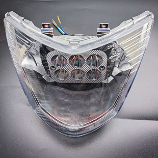 踏板摩托车改装配件鬼火1代前照灯RSZ鬼火一代LED白光大灯总成