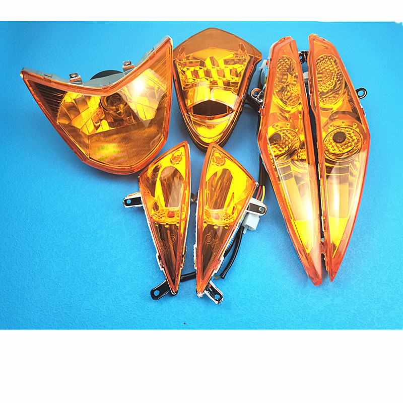 包邮摩托车配件改装件鬼火1代大灯总成GY6鬼火一代前转向灯总成