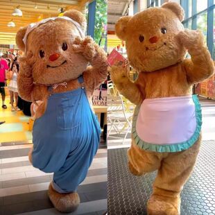 网红泰国黄油小熊人偶服卡通人服装玩偶服跳舞熊公仔服发传单服装