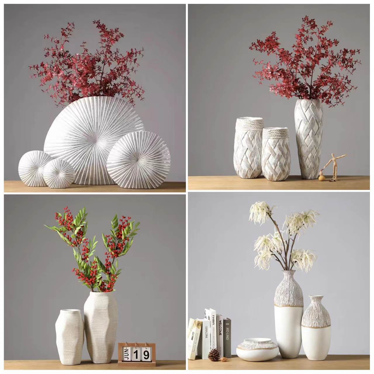 创意树脂干花装饰花瓶