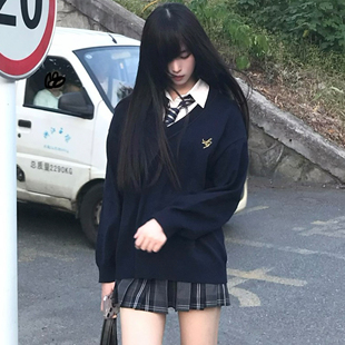 针织毛衣校供感jk制服百搭款 JK多色款 上衣 北川高毛衣 花千猪原创