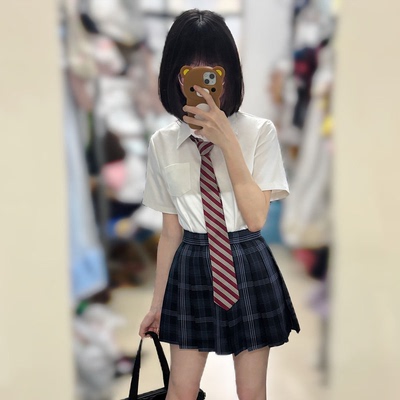 花千猪JK基础短袖衬衫日系学院