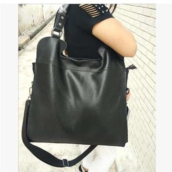 简约休闲真皮大包包欧美女包单肩女潮斜跨外贸牛皮女士斜挎包