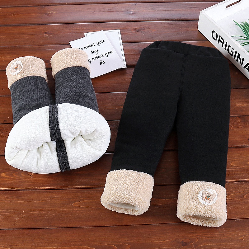 女童冬装加绒加厚棉裤0一4岁小宝宝长裤夹棉婴儿冬季保暖厚打底裤