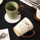 原创设计猫咪陶瓷马克杯情侣杯礼物可爱复古喝水咖啡杯水杯早餐杯