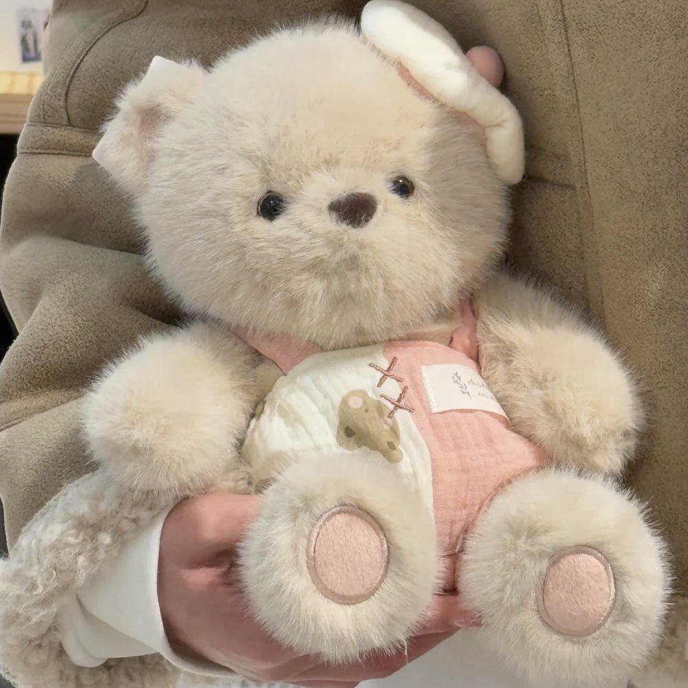 可爱晚安baby花衣小羊公仔娃娃床上陪睡毛绒玩具小熊儿童生日礼物