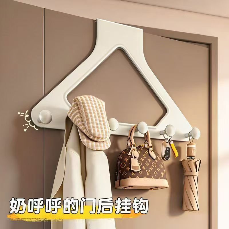 门后三角挂钩塑料架衣柜外侧面挂架卧室门上挂衣服收纳直角挂衣钩