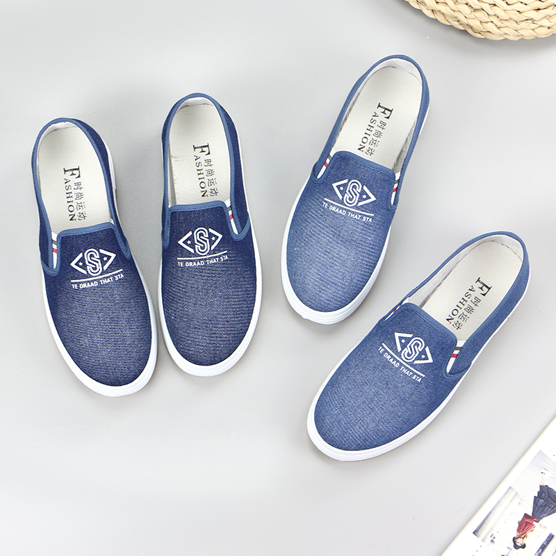 懒人牛仔布单鞋时尚百搭休闲板鞋