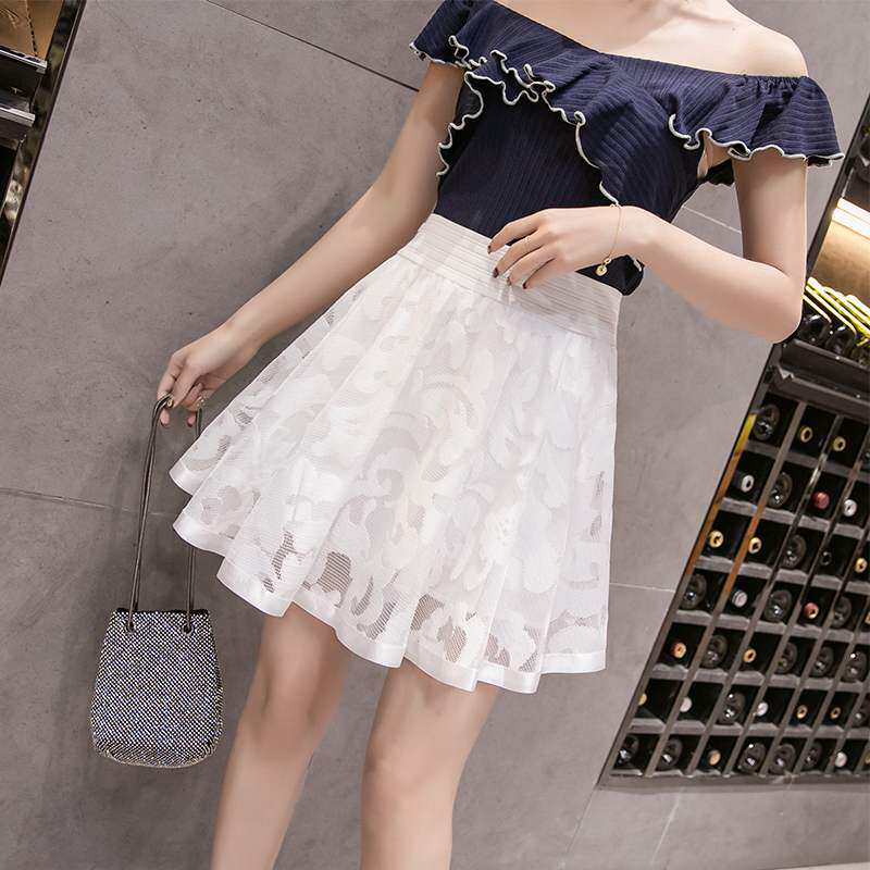 Best Sellers 2019 summer Korean Edition fashion Paige Lace skirt Self cultivation Show thin Emptied Short skirt Pompous skirtin the Women's clothing/Boutique , Skirts  category - from Buy2taobao.com to provide professional Taobao agent buy service