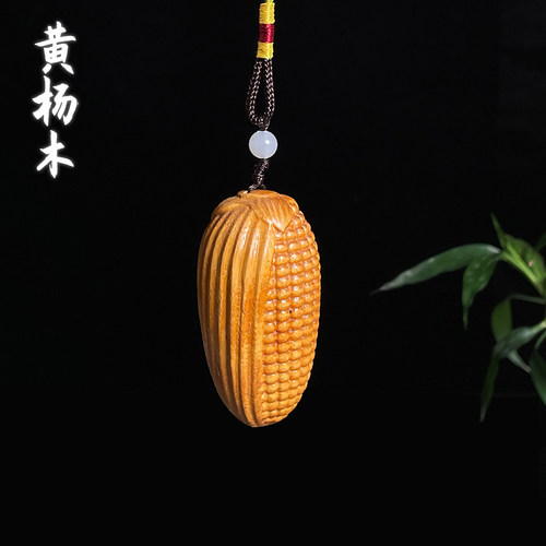 南美黄杨玉米金玉满堂手把件
