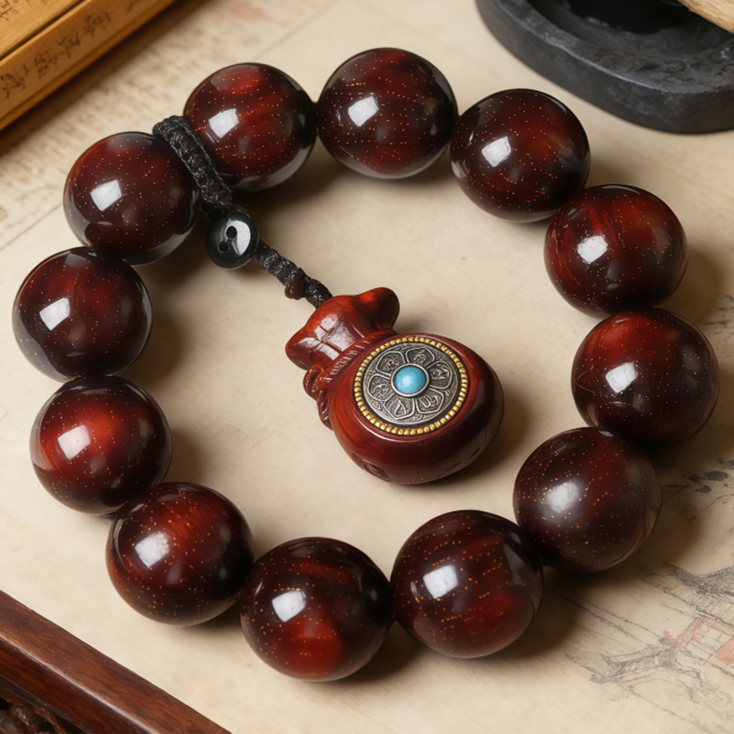 犀牛角紫檀手串2.0满金星DIY福袋吊坠男女款文玩佛珠厂家批发,饰品/流行首饰/时尚饰品新,小众木作,淘宝优惠券,粉丝福利购,淘宝优惠卷