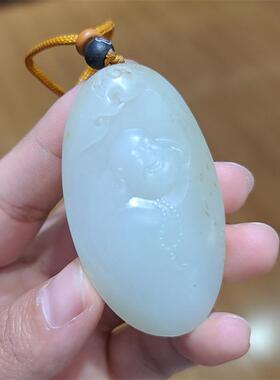 新疆和田白玉籽料佛挂件吊坠观音手镯手链项链宝宝锁手链ld08074