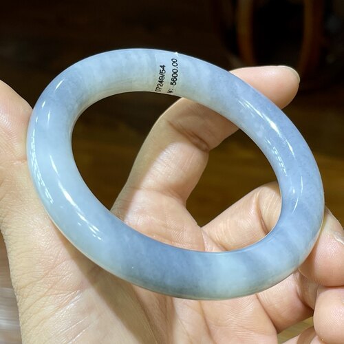 新疆和田玉青花圆条手镯ld07249