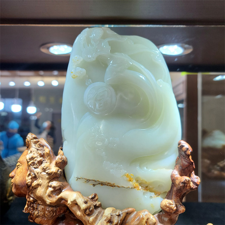 新疆和田白玉籽料飞天摆件观音佛宝宝锁平安扣    ld11032