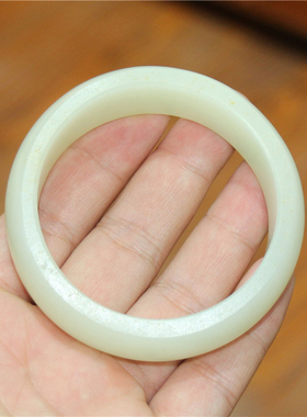 【小石头和田玉】白玉手镯