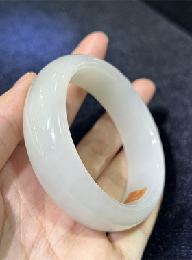 新疆和田白玉山料手镯平安扣宝宝锁手把件如意14031W  14号保险箱