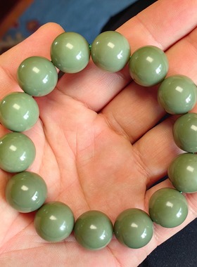 新疆和田沙枣青籽料16大仙丹手链 项链手镯平安扣皮带扣W