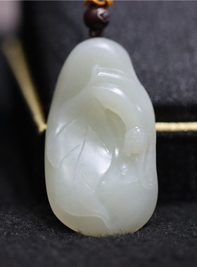 新疆 和田白玉籽料  一叶封侯 挂件 吊坠 xx04066