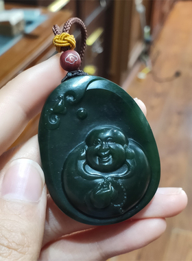 新疆和田碧玉籽料佛挂件吊坠xx14047