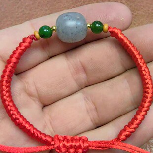 【和田春节福利】新疆和田青花籽料老型珠手链-小石头和田玉