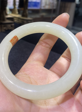 新疆和田白玉籽料胖圆条手镯吉祥挂件宝宝锁平安无事牌ld07038