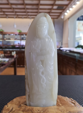 测试推荐新疆和田白玉籽料观音