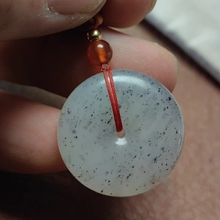 【加工费福利】中国风·平安愿~新疆和田玉青花籽料平安扣W