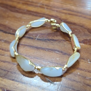 双十一福利~24k纯金古法镶嵌原石手链 纯手工打造收藏级 xx05066