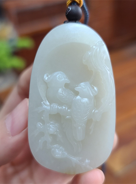 和田白玉籽料喜上眉梢挂件弥勒佛观音手把件耳坠手链项链xx04063