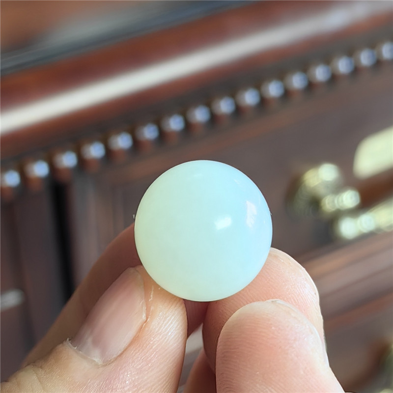 私家定制~18MM羊脂白籽料留皮大仙丹吊坠挂件W