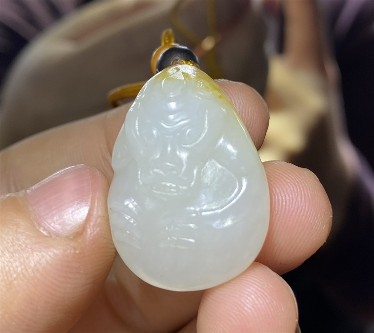 新疆和田羊脂白玉籽料貔貅挂件吊坠平安无事牌项链手链 xd21033
