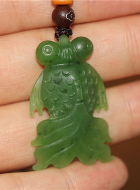 【小石头和田玉】新疆和田碧玉籽料小鱼xx17119