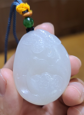 新疆和田白玉山料莲花挂件   项链貔貅耳坠观音xd03031