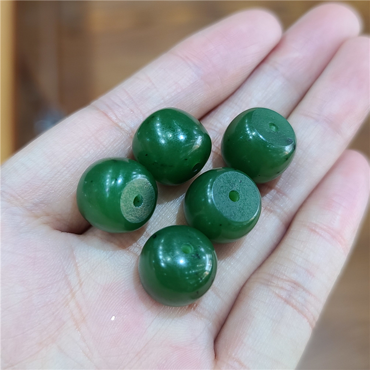 【单颗价格】私家定做~高品质珠子14MM  碧玉籽料老型珠