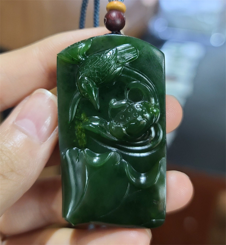 新疆和田碧玉籽料镯子芯 荷塘佳趣xd16008
