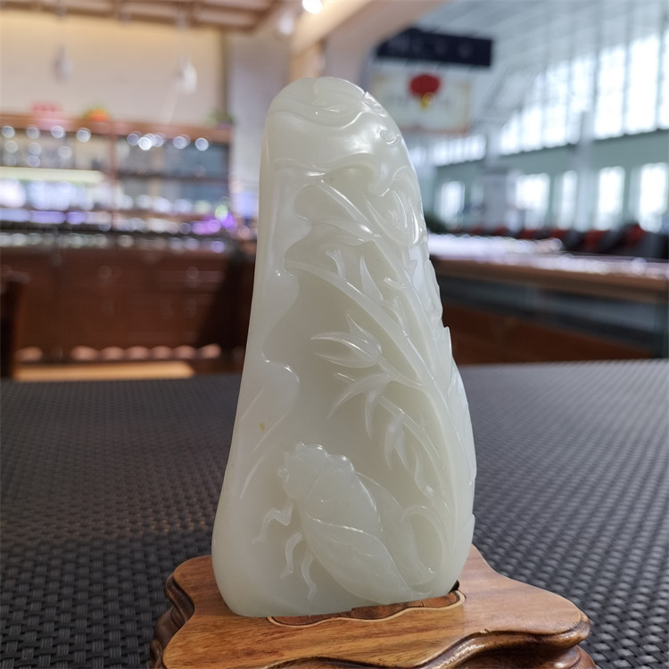 新疆和田白玉籽料一鸣惊人摆件观音佛宝宝锁平安扣戒指ld13002