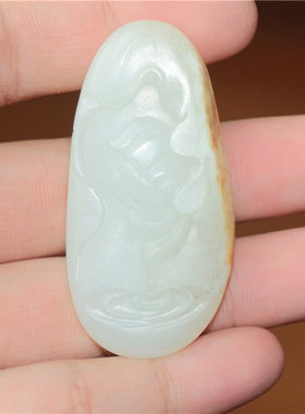 和田白玉籽料  荷花xx17053