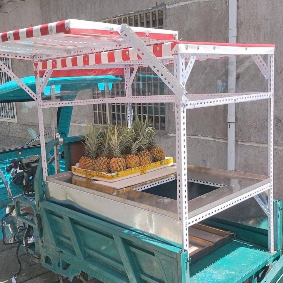 电动三轮车改装摆摊架子小吃架子夜市地摊炸串凉皮糖葫芦架子饭团