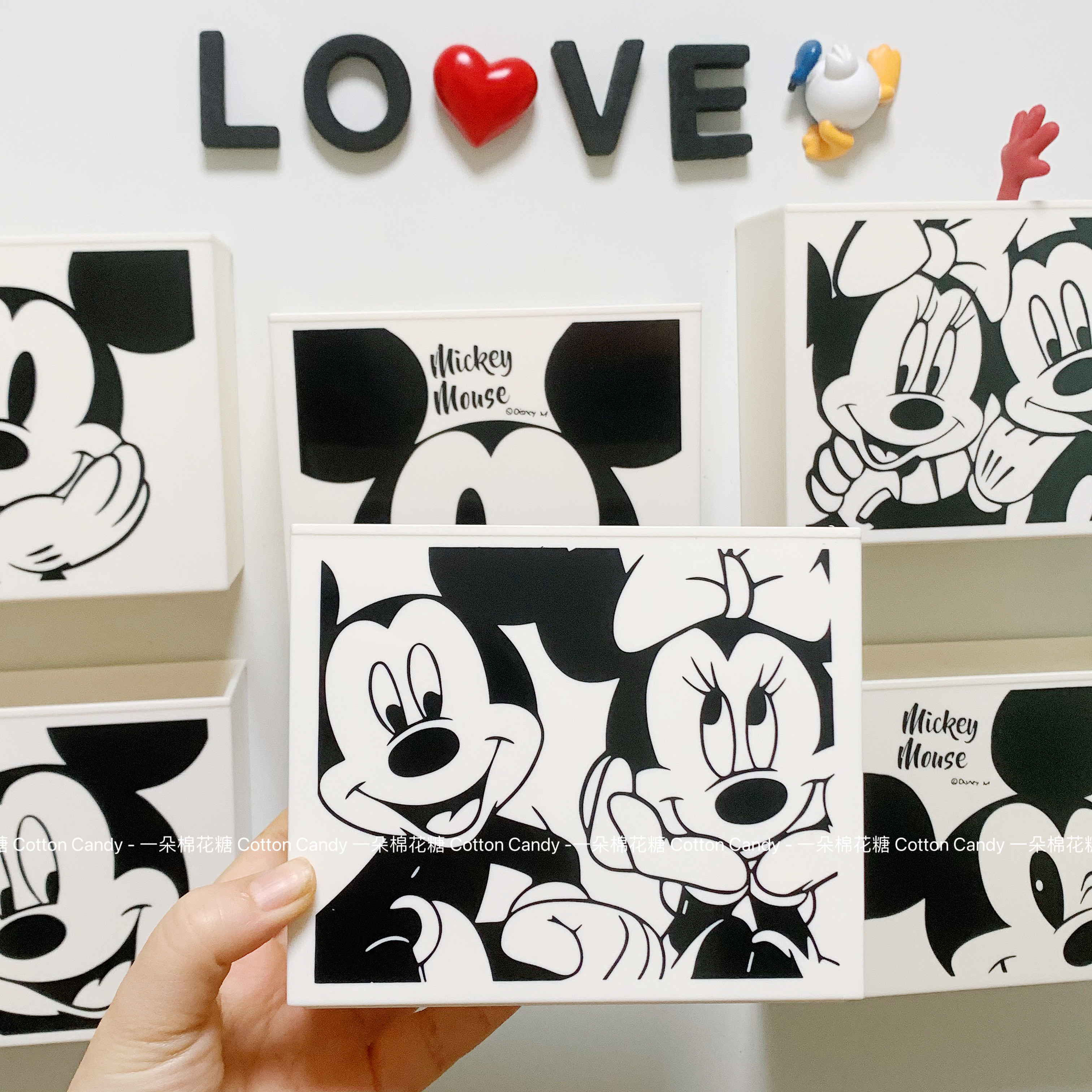 CottonCandy-可爱米奇米妮收纳盒磁吸冰箱贴卡通洞洞板家居装饰