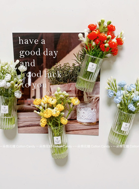CottonCandy-韩国ins小清新微缩花束瓶磁铁冰箱贴固定磁装饰磁贴