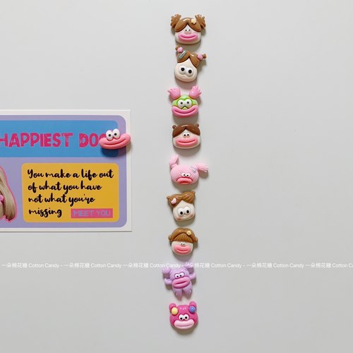 CottonCandy-可爱ins腊肠嘴女孩冰箱贴小号磁铁拍立得固定磁装饰