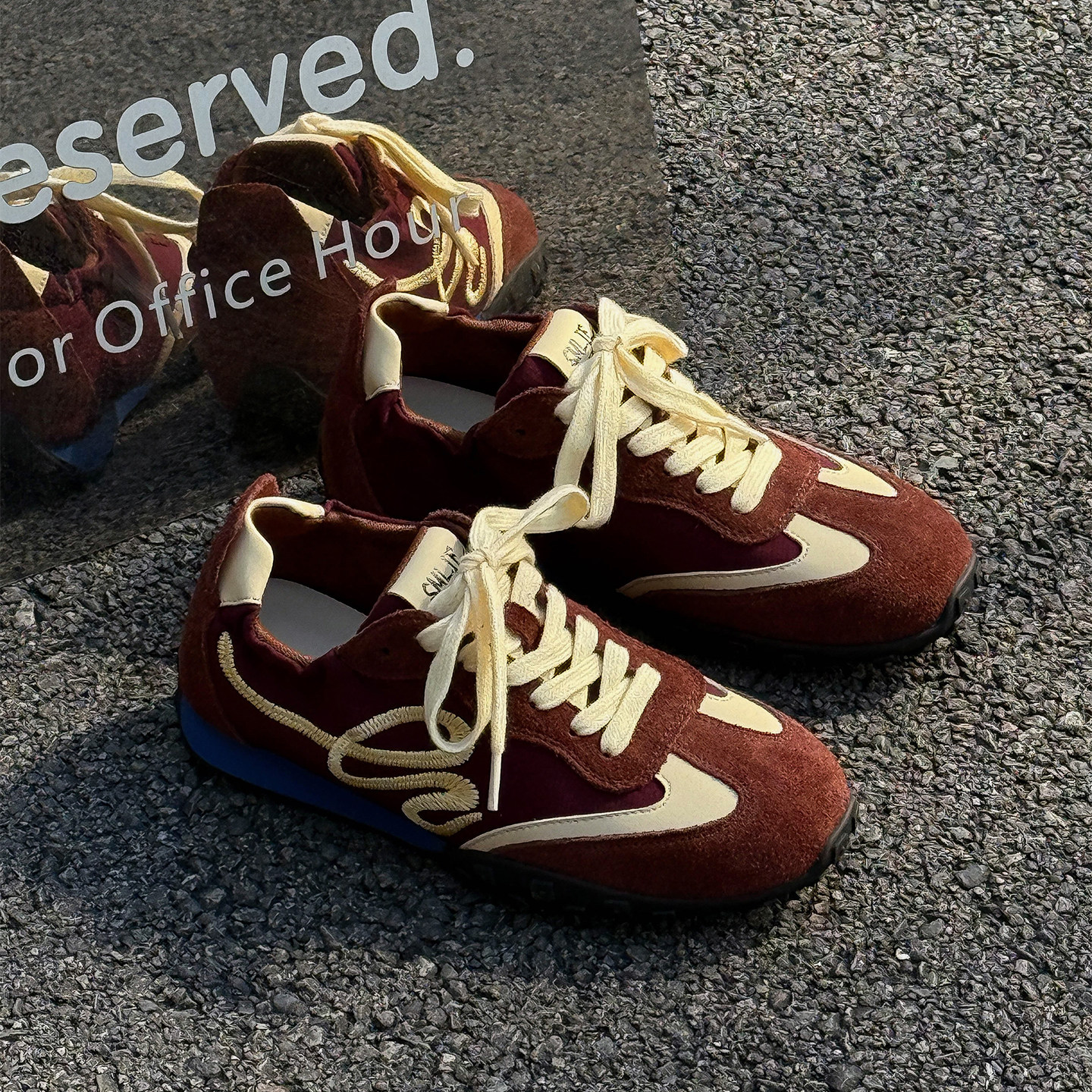 商场同款2025年秋季新款女鞋子彩蛋小熊撞色户外运动休闲德训鞋女,女鞋,德训鞋,淘宝优惠券,粉丝福利购,淘宝优惠卷