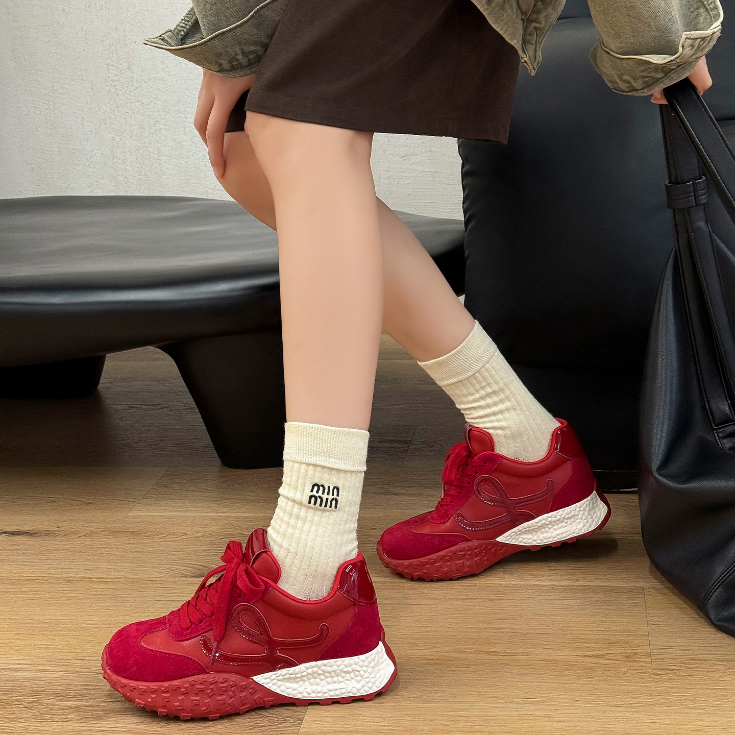 2025新款增高阿甘鞋厚底德训鞋