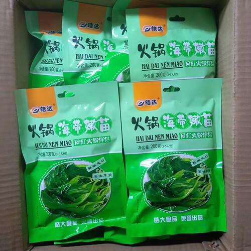 皓达海带新鲜海产品嫩苗火锅煮汤凉拌盐浸渍制薄脆小海带200g包邮 - 封面